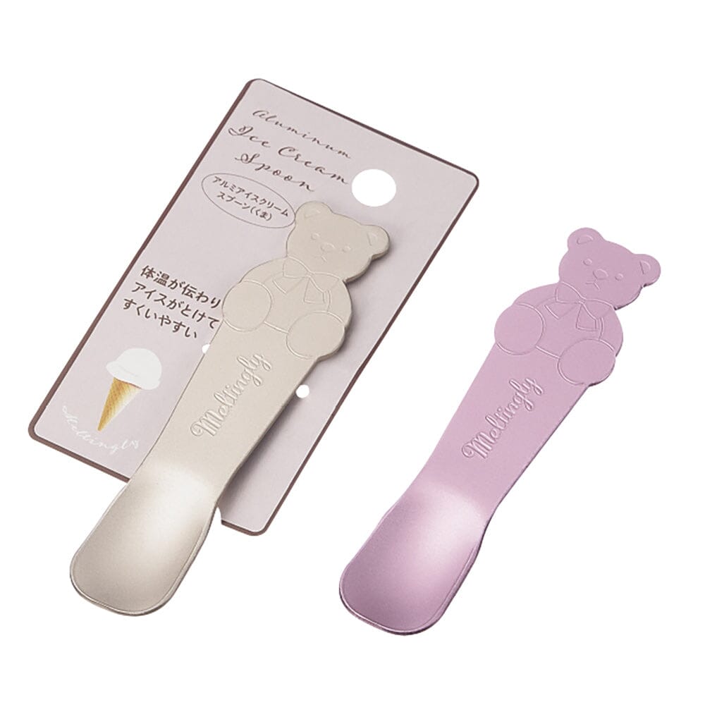 Echo Kinzoku Bear Aluminum Ice Cream Spoon - Silver