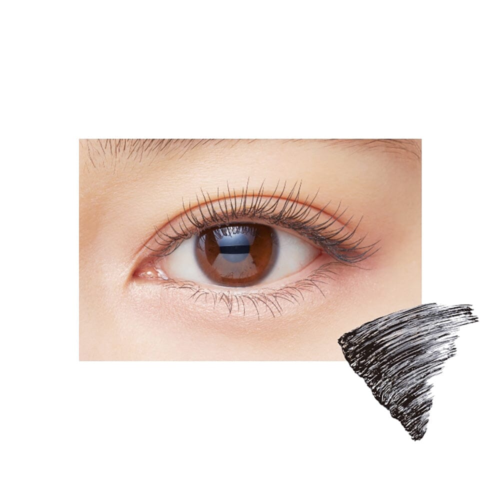 Glossy black shade adds clean lash definition