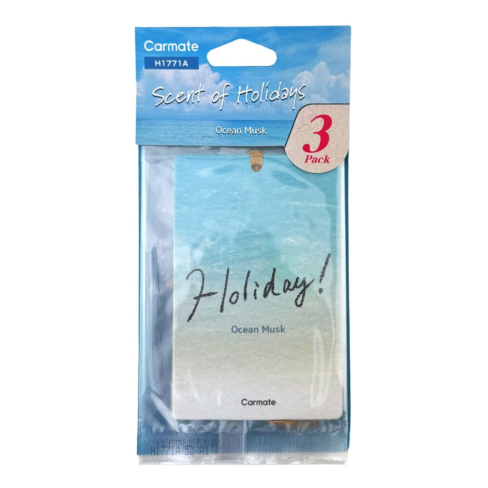 Carmate Holiday Musk Hanging Air Freshener H1771A - Ocean Musk 3 Pcs
