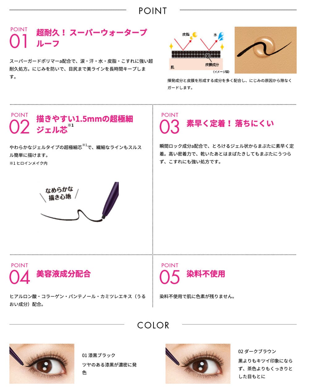 Isehan Kiss Me Heroine Make Long Stay Sharp Gel Eyeliner 02 Dark Brown