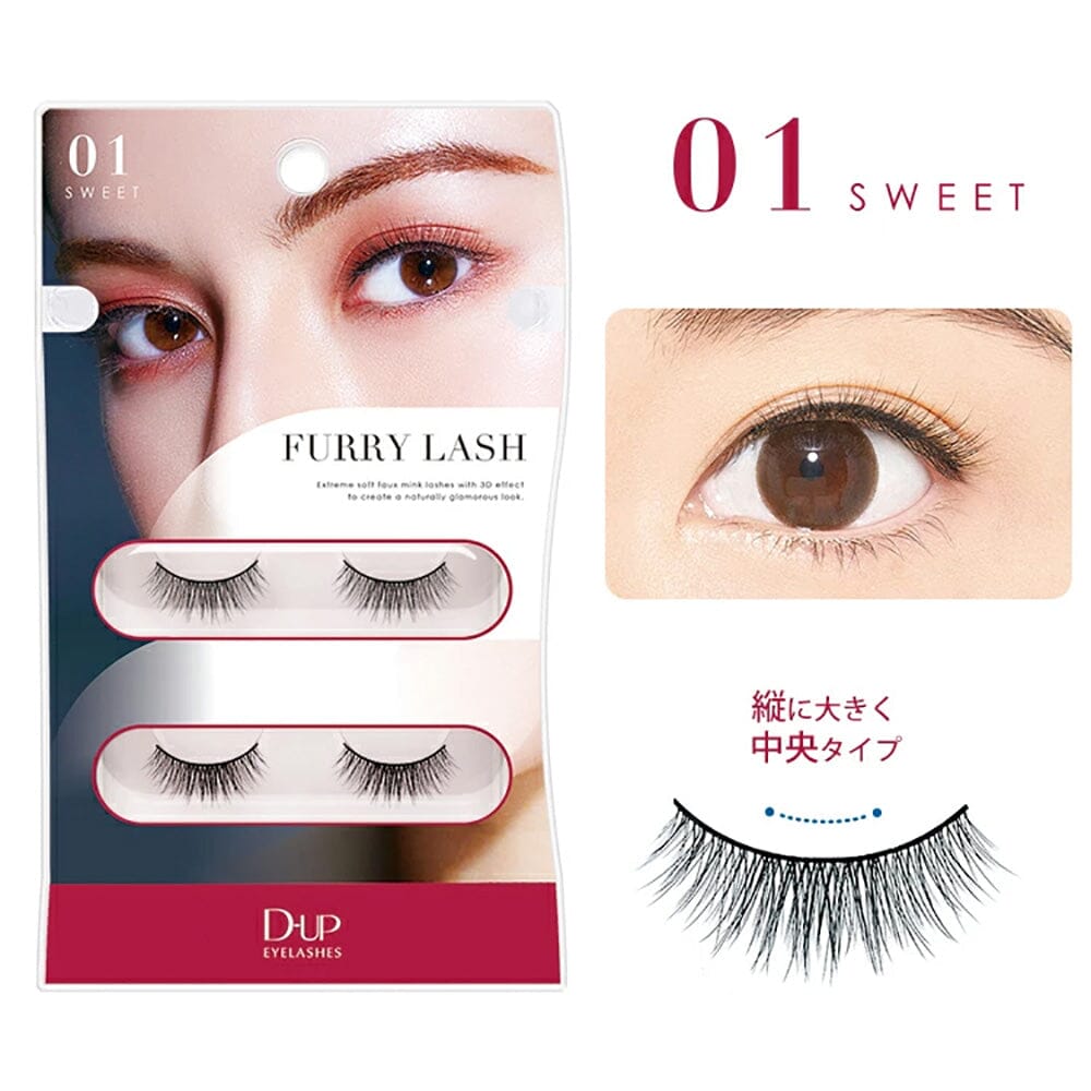 D-UP Japan Furry Lash Natural Volume False Eyelashes 01