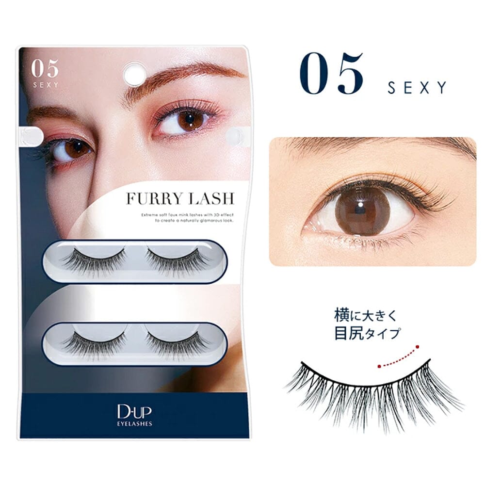 D-UP Japan Furry Lash Natural Volume False Eyelashes 05