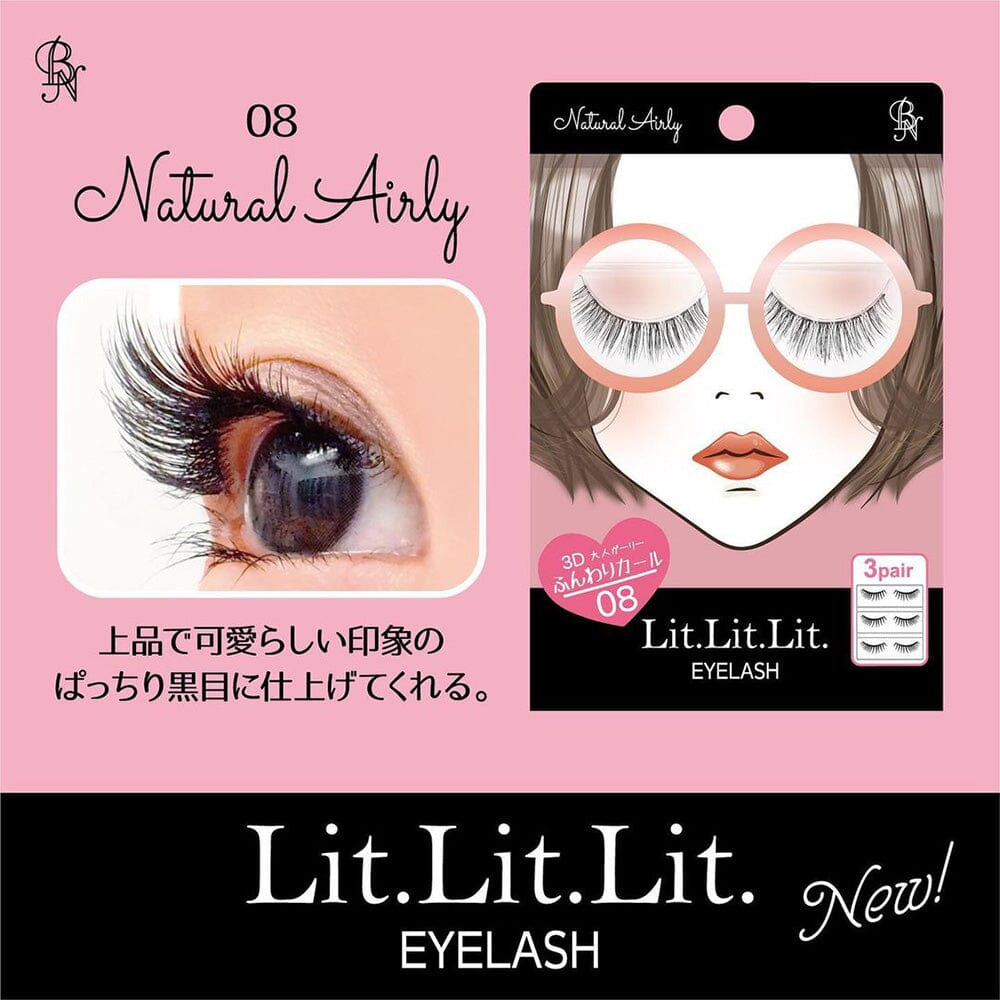 BN Lit.Lit.Lit. 3D False Eyelashes 08 Natural Airly