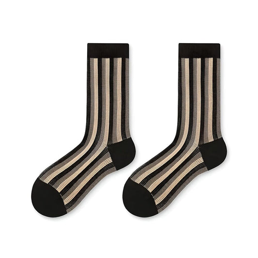 Retro British Style Cotton Stripes Socks