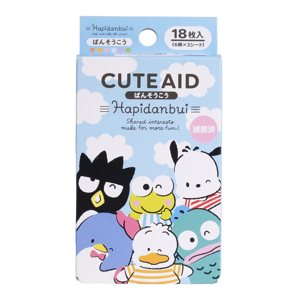 Sanrio Hapidanbui Cute Aid Bandages 18pcs