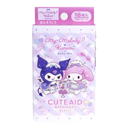 Sanrio My Melody & Kuromi x DollyMix Cute Aid Bandages 18pcs