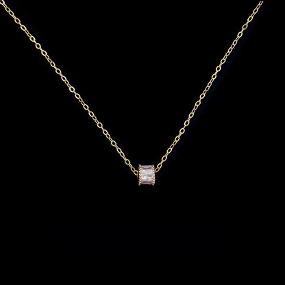 Copper Elegant Zirconia Collar Necklace