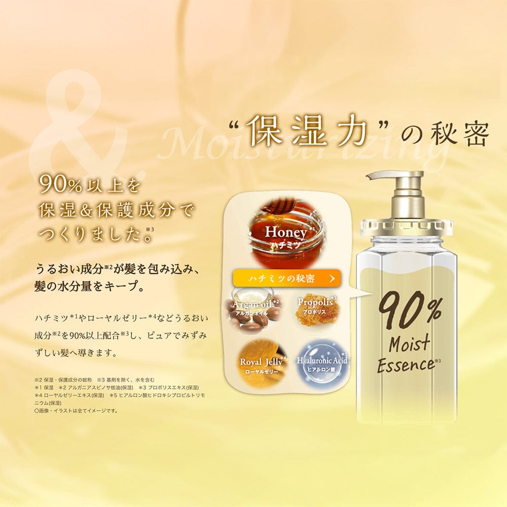 Enriched with honey, royal jelly, propolis, argan oil, and hyaluronic acid.