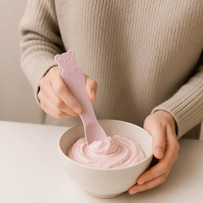Echo Kinzoku Bear Aluminum Ice Cream Spoon - Pink