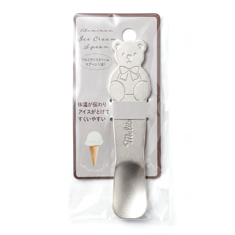 Echo Kinzoku Bear Aluminum Ice Cream Spoon - Silver