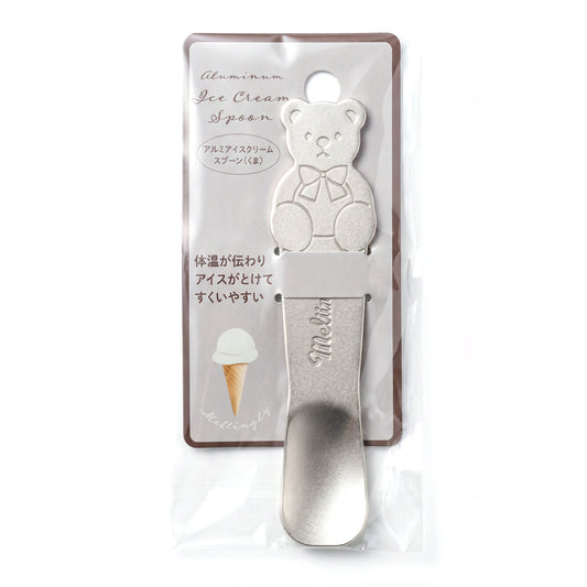 Echo Kinzoku Bear Aluminum Ice Cream Spoon - Silver
