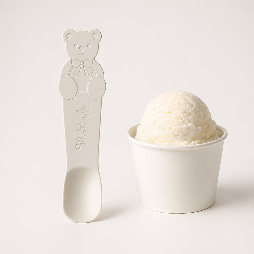 Echo Kinzoku Bear Aluminum Ice Cream Spoon - Silver