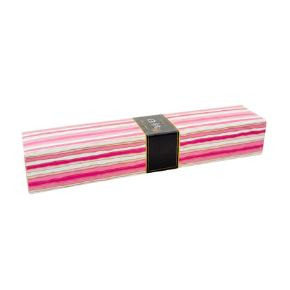 Kayuragi White Peach Japanese incense box with pink and white striped packaging