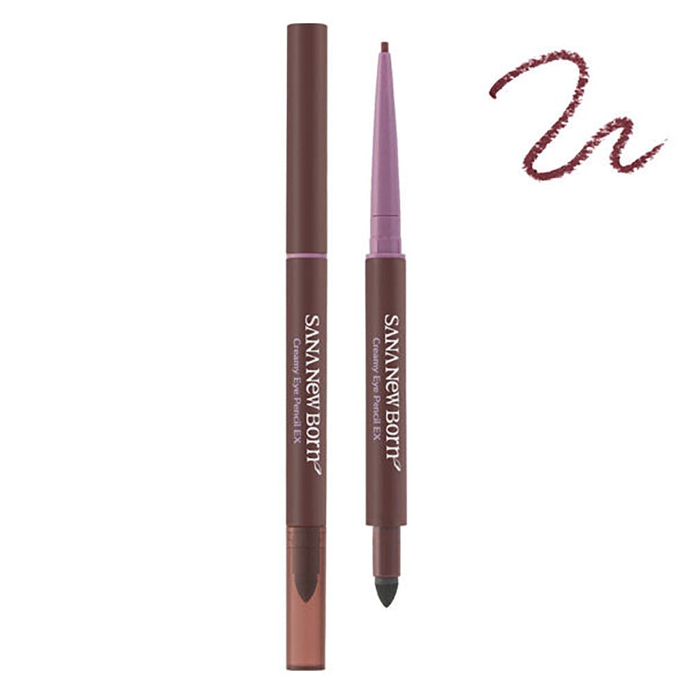 Sana New Born Creamy Eye Pencil Ex 03 Cassis Brown