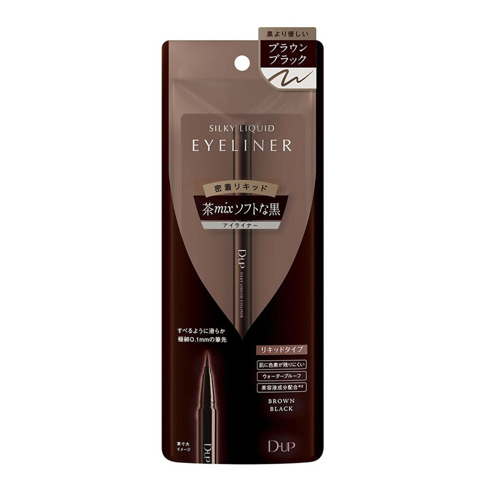 D-UP Silky Waterproof Liquid Eyeliner Brown Black