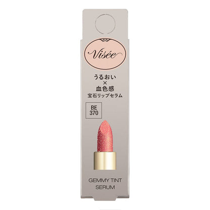 Kose VISEE Gemmy Tint Serum Rouge Lipstick BE370 Coral Quartz