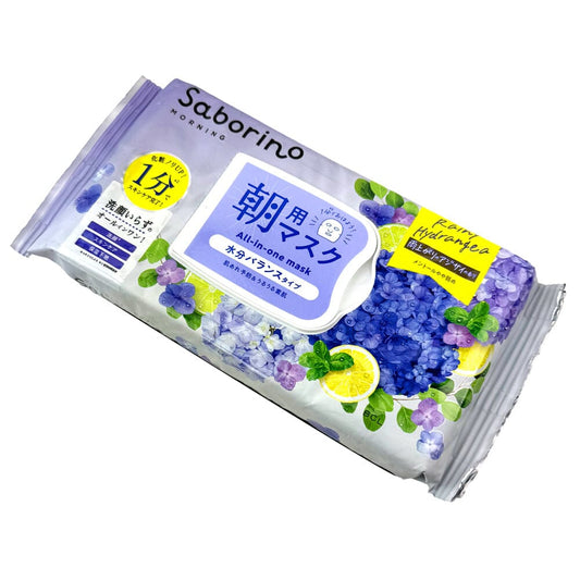 Saborino Morning Care Moisturizing Facial Mask (Rainy Hydrangea) 30pcs