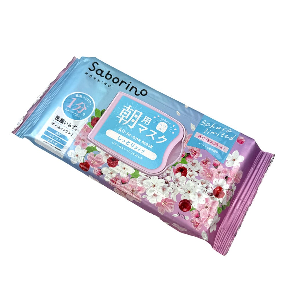 Saborino Morning Care Moisturizing Facial Mask (Sakura) 30 pcs