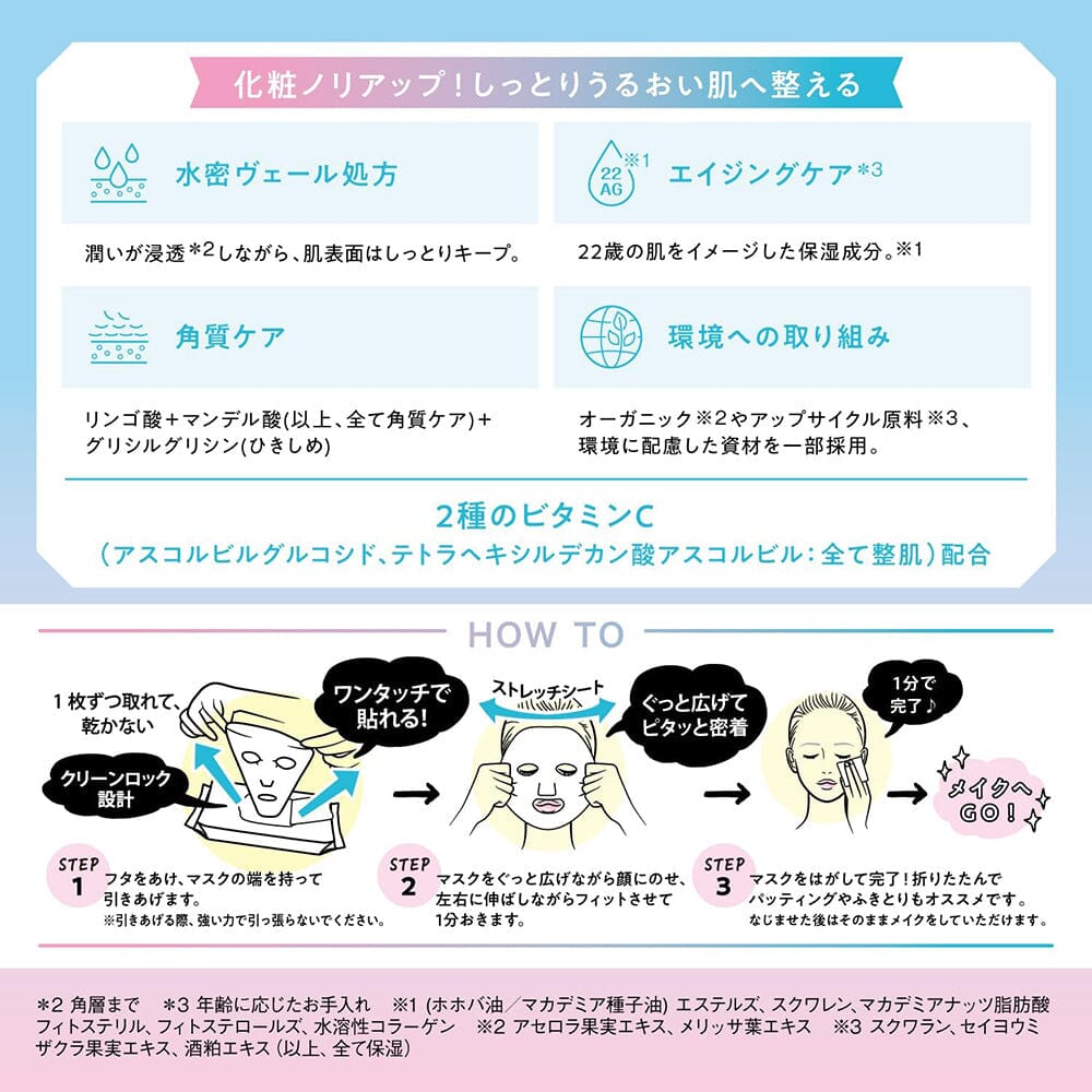 Complete Cleansing + Skincare + Moisturizing Primer with One Sheet of SABORINO Mask!