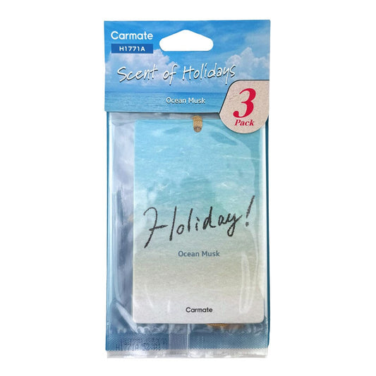 Carmate Holiday Musk Hanging Air Freshener H1771A - Ocean Musk 3 Pcs