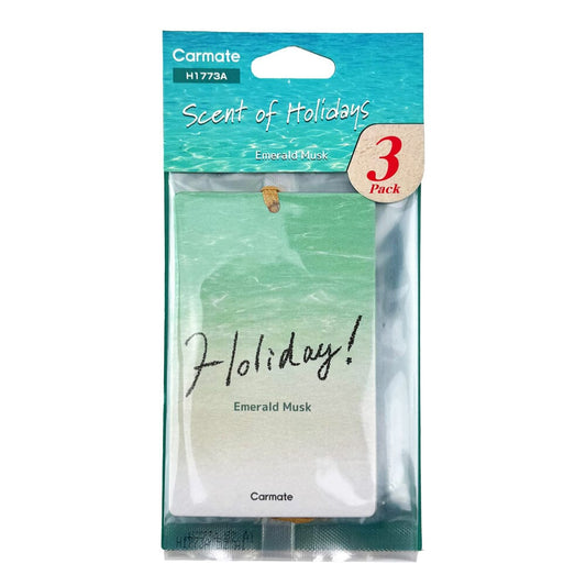 Carmate Holiday Musk Hanging Air Freshener H1773A - Emerald Musk 3 Pcs