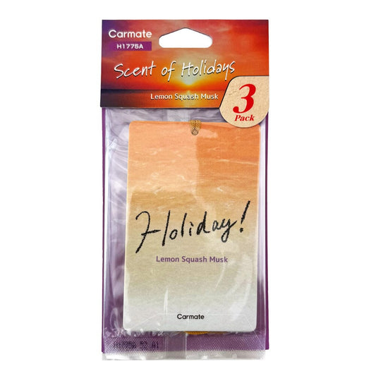 Carmate Holiday Musk Hanging Air Freshener H1775A - Lemon Squash Musk 3 Pcs