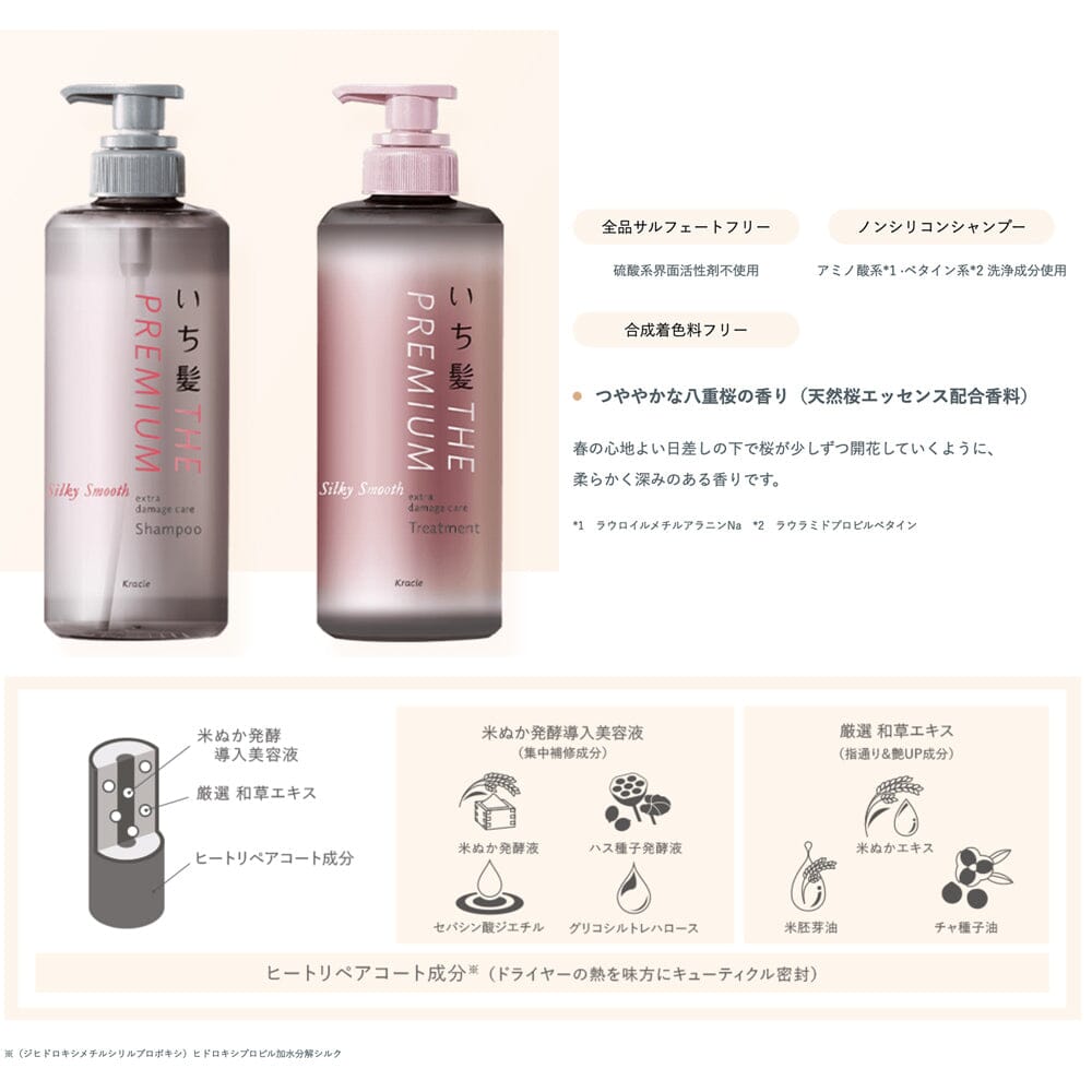 Kracie Ichikami The Premium Extra Damage Care Silky Smooth Conditioner 480ml