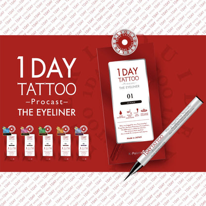 K-Palette 1 Day Tattoo Procast Eyeliner 01 Ice Black