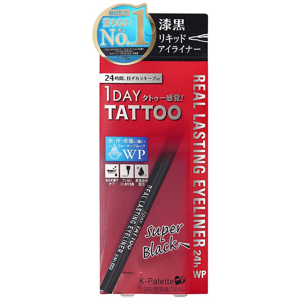 K-Palette 1 Day Tattoo Real Lasting Eyeliner 24HWP Super Black