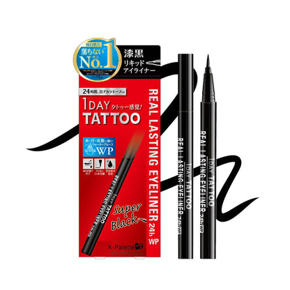 K-Palette 1 Day Tattoo Real Lasting Eyeliner 24HWP Super Black