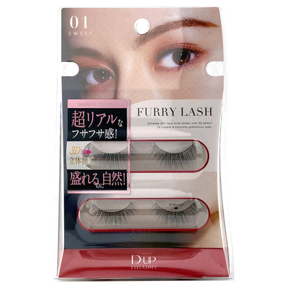 D-UP Japan Furry Lash Natural Volume False Eyelashes 01