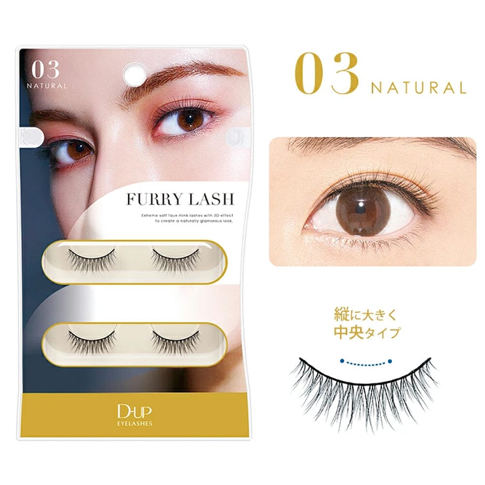 D-UP Japan Furry Lash Natural Volume False Eyelashes 03