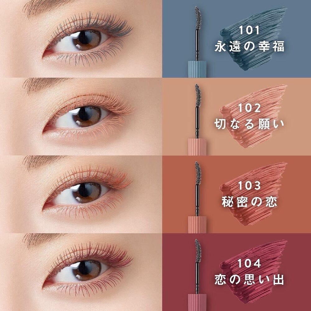 Kose Fasio Dry Flower Collection Permanent Curl Mascara Hybrid Long Waterproof 101 Dusty Blue