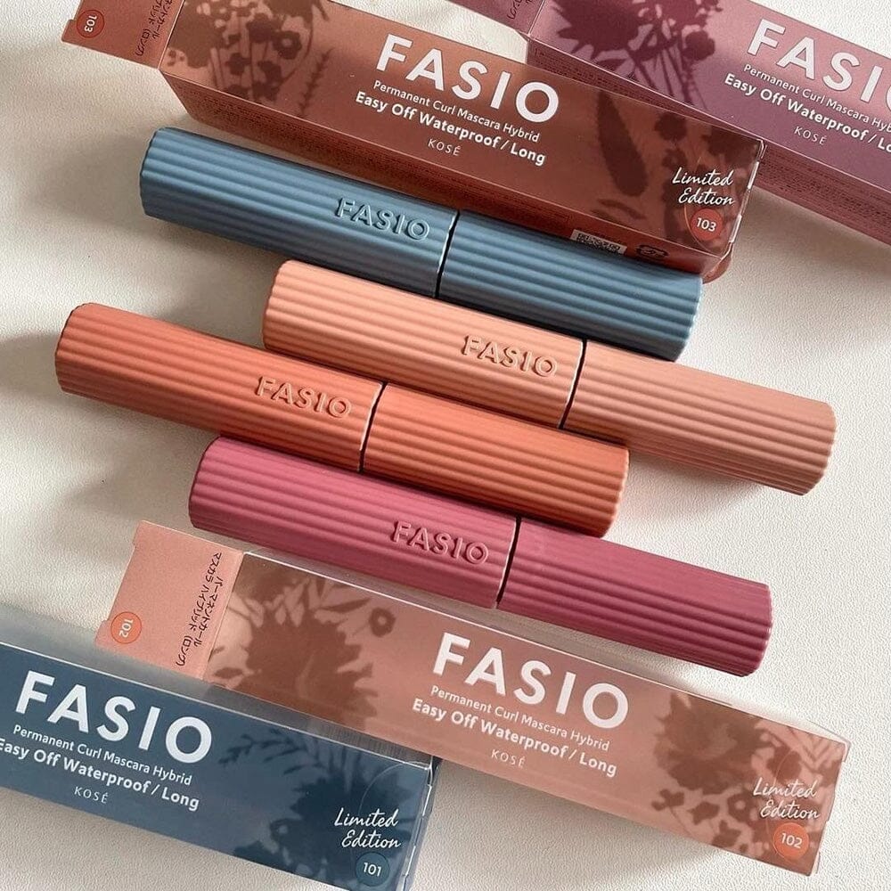 Kose Fasio Dry Flower Collection Permanent Curl Mascara Hybrid Long Waterproof 101 Dusty Blue