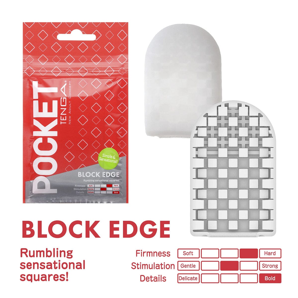 Tenga Pocket Tenga Disposable Male Masturbator Block Edge