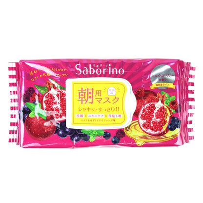 BCL Saborino Morning Care 3-in-1 Facial Mask Mix Berry 28pcs