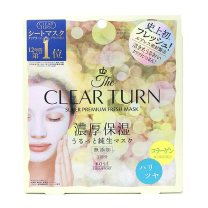 Kose Clear Turn Super Premium Firming Fresh Mask Firm & Glowing Skin Firming 3pcs