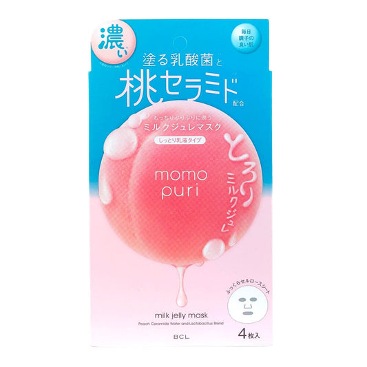 BCL MOMO PURI Moisturizing Milk Jelly Mask 4pcs