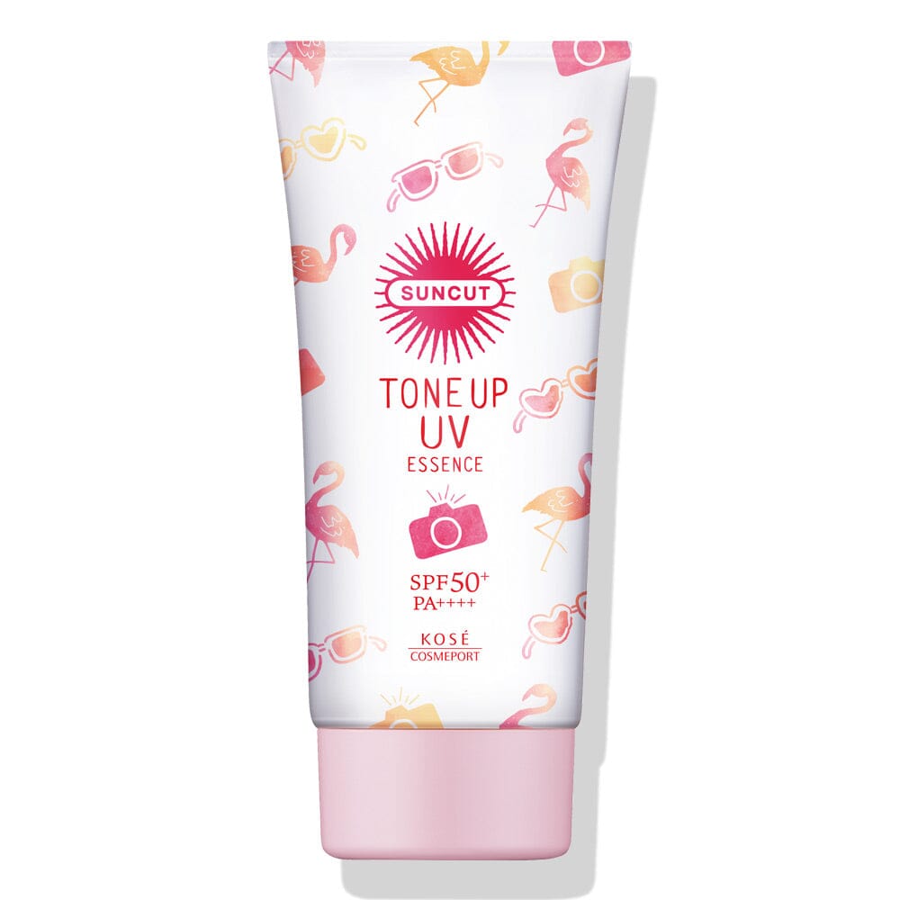Kose Suncut Tone Up UV Pink Flamingo Essence Sunblock SPF 50+ PA++++